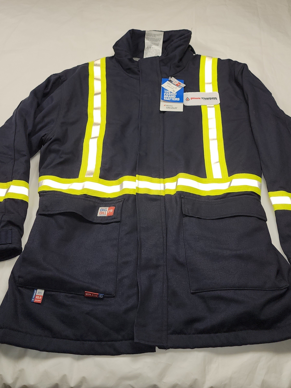 BIG BILL FR FLAME-RESISTANT High-Visibility Reflective Parka Navy Large Regular